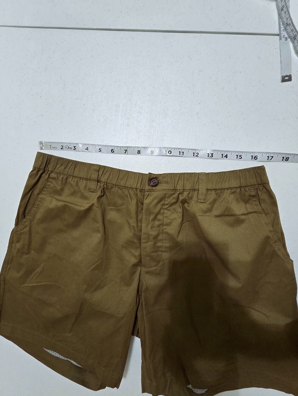 Woof Commando Shorts Men XL Khaki Olive Lined 6" Chino Button Fly Freeball - Picture 3 of 11